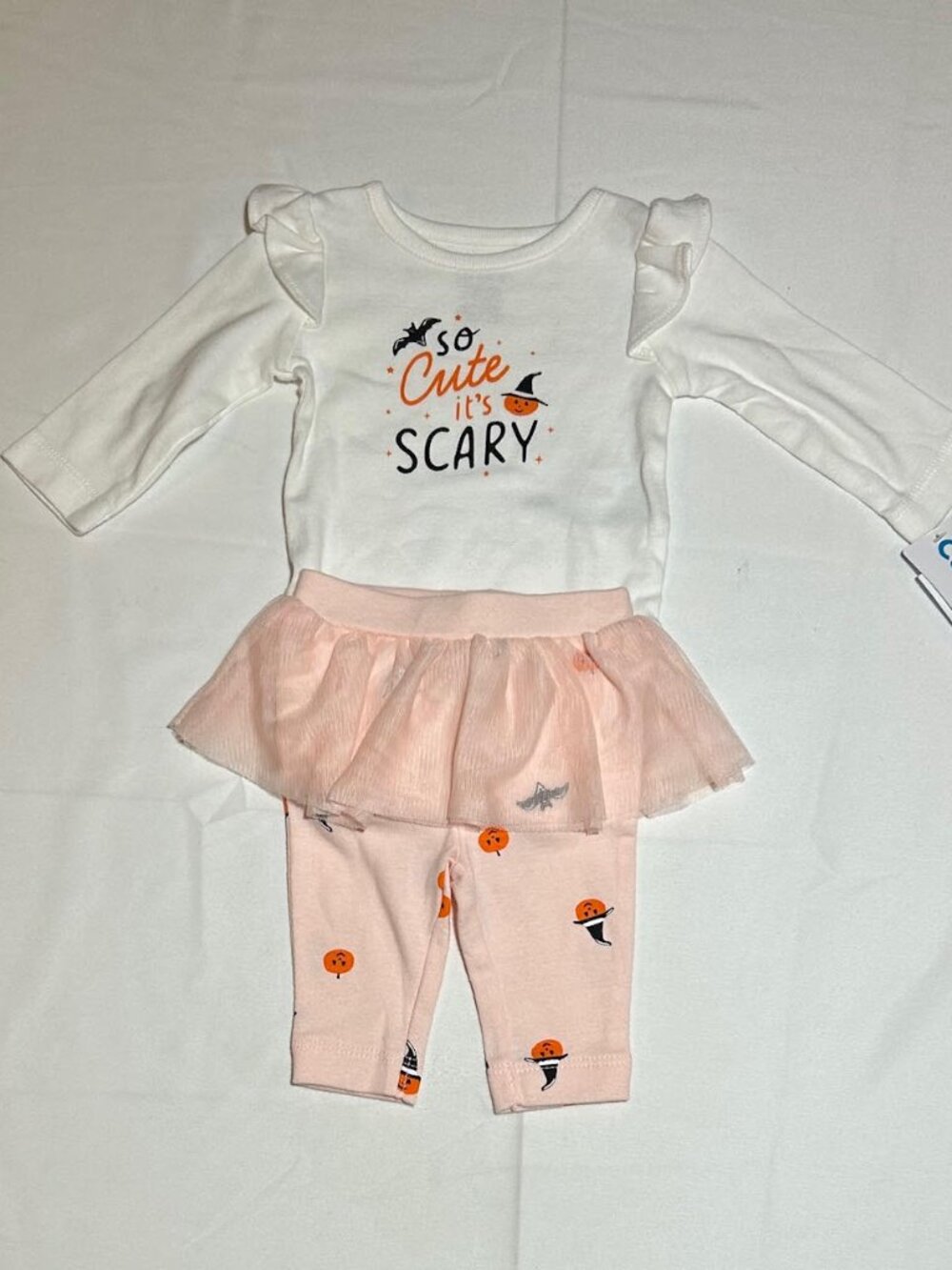 Carter's Girls 24 Months So Cute It's Scary 2 Pc Outfit Tutu Halloween NWT